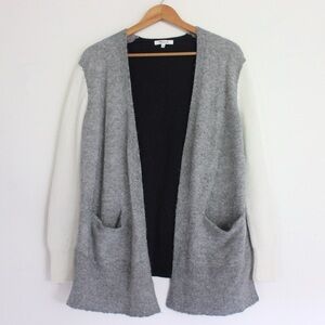 Madewell Colorblock Kent Cardigan Heather Ash